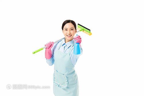 家政服務(wù)女性清潔玻璃